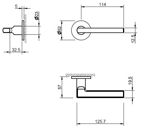 Ручка дверная TUPAI 4166 R 5S фото 2 Ручка дверная TUPAI 4166 R 5S фото 2