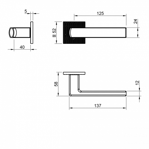 Ручка дверная TUPAI 4163 R 5S фото 2 Ручка дверная TUPAI 4163 R 5S фото 2